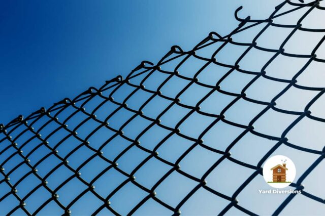 Section of gentle used chain link fence