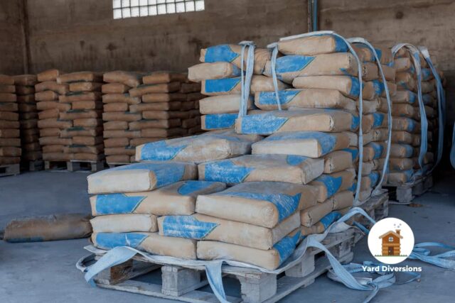 pallets of concrete on a pallet to be purchased from the store
