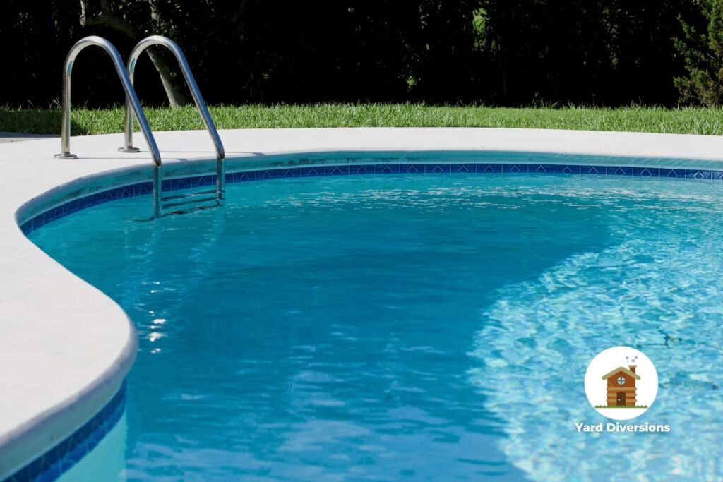 Clean pool but dated exterios and walls