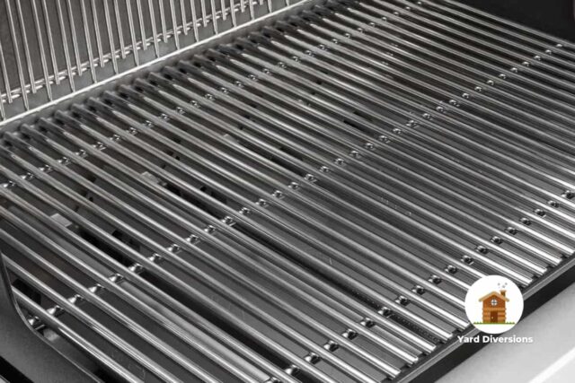 Clean infrared grill prior to use, stainless steel and ready for cooking