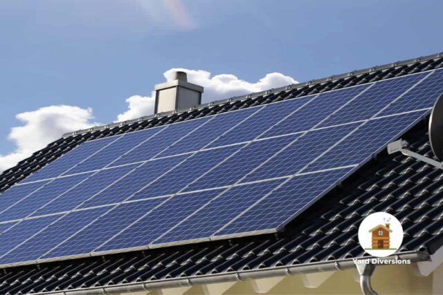 Solar panels on a roof