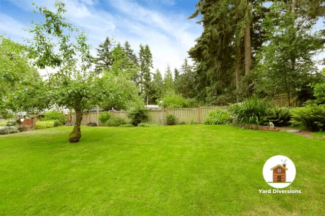 Amazing grass and level backyard for enjoying