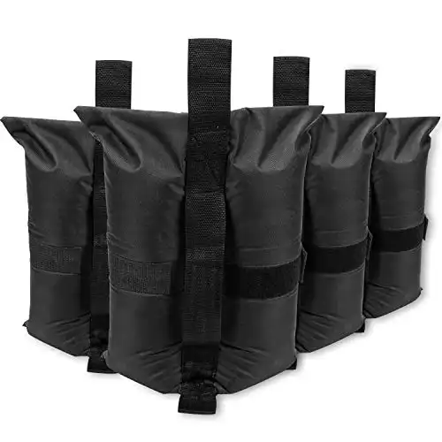 Leader Accessories Heavy Duty Premium 600D 4 Piece Weighted Sandbags 25Lbs